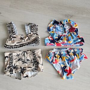 Janie and Jack GEO TRIM SAFARI 2-PIECE SWIMSUIT size 2T bundle